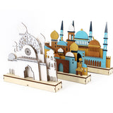 Led Wooden Ornament Bedroom Table Lamp Home Decor For Ramadan Eid Mubarak Muslim Islam Eid Party Wood Decoration