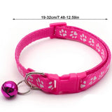 2021 Dog Necklace Decorative Anti-lost Pet Collar Adjustable Paw Printed Pet Collar Pet Rope Leash Accessories For Spring Summer