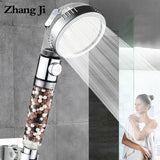 Dropshipping link Zhang Ji New Replacement Filter balls SPA shower head with stop button 3 Modes adjustable shower head