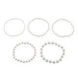 5 ladies' temperament large and small bracelets elastic multi-layer jewelry plastic artificial pearl bracelet daily accessories