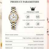 OLEVS Women's Wrist watch Original Luxury Watches for Ladies Waterproof Stainless Steel Quartz Woman Wristwatch Gold 2022 trend