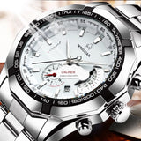 Luxury Swiss Movement Men's Watch Premium Business Stainless Steel Band Quartz Watch for Men Women Waterproof Battery Luminous