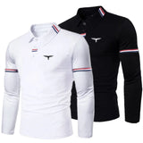 New Long Sleeve Polo Shirt Spring Fashion Sports Long Sleeve Top T-Shirt Men's Polo Shirt