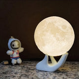 Moon Lamp Led Night Light Battery Powered with Stand Starry Lamp Bedroom Decor Night Lights Kids Gift Moon Lamp