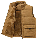 New Winter Fashion Wool Vest Male Cotton-Padded Vests Coats Men Sleeveless Vest Jackets Warm Waistcoats Clothing Plus S-6XL - ISQI