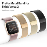 Metal Magnetic Strap For Fitbit Versa 1/Versa 2/versa 3/Versa 4 Band Bracelet Wristband For Fitbit Versa Lite/Sense 2 Strap