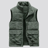 New Winter Fashion Wool Vest Male Cotton-Padded Vests Coats Men Sleeveless Vest Jackets Warm Waistcoats Clothing Plus S-6XL - ISQI