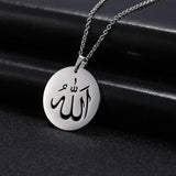 Men's Necklace Arabic God Allah Pendant Stainless Steel Religious Jewelry Islamic Muslim Chain Necklaces For Women