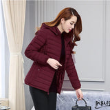 Women Cotton Padded Jacket Ultralight Coat 2022 New Women's Parkas lady Winter Thickened Slim Warm Jackets Female Hooded Parka - ISQI