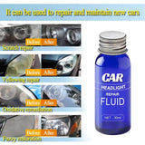 Ceramic Headlight Restoration Kit 30/50/100ML Headlight Cleaner Restorer Lens Polisher UV Protection Head Light Lens