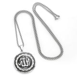 FLOLA New Design Islamic Allah Pendant Necklace for Men and Women Stainless Steel Chain Necklaces religious Jewelry nkea045