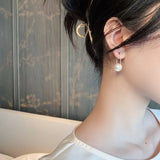 Accessories for Women Small Pearl Pendant Earrings for Woman Korean Fashion Jewelry Party Ladies' Unusual Dangle Earrings Gift