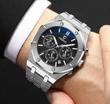 Original Famous Male Watch With Stainless Steel Strap Hot Men Watches Casual Sport Chronograph Calendar Luminous Wristwatch