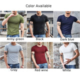 Stylish Men's O Neck Slim Fit T Shirt Muscle Tee Tops 13 Men's Slim Fit Short Sleeve T Shirt O Neck Muscle Tee Tops