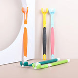 Pet Supplies Pet Toothbrush Cat Dog Oral Cleaning Brush Remove Bad Breath Dog Cat Toothbrush Three-Head Pet Toothbrush Pet Items