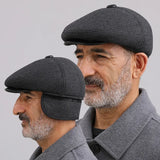 Winter men's hats men's winter warm earmuffs in the old man's forward Hat Dad's cap sun hats