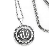 FLOLA New Design Islamic Allah Pendant Necklace for Men and Women Stainless Steel Chain Necklaces religious Jewelry nkea045