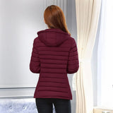 Women Cotton Padded Jacket Ultralight Coat 2022 New Women's Parkas lady Winter Thickened Slim Warm Jackets Female Hooded Parka - ISQI