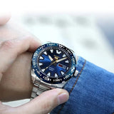 New Seiko Fashion Watch for Men Sport 3Bar Waterproof Luminous Auto Date Dial Stainless Steel Band Men's Watch Calendar