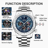 LIGE 2023 Top Brand Luxury New Men Watch Quartz Man Watches Waterproof Luminous Watch for Men Date Chronograph Sport Wristwatch