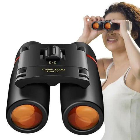 Binoculars For Adults Ultra HD Waterproof Compact Binoculars Large View Eyepiece Easy Focus Small Binoculars For Bird Watching