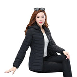 Women Cotton Padded Jacket Ultralight Coat 2022 New Women's Parkas lady Winter Thickened Slim Warm Jackets Female Hooded Parka - ISQI