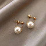 Accessories for Women Small Pearl Pendant Earrings for Woman Korean Fashion Jewelry Party Ladies' Unusual Dangle Earrings Gift