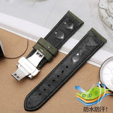 18/20/22/23/24mm Watch Strap for Citizen Eco-Drive Bm8475 for Seagull Seiko Tissot Genuine Leather+Nylon Army Style Watchbands