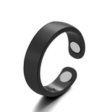 Punk Trendy Magnetic Therapy Weight Loss Ring for Women Men Anti Snoring Rings Power Slimming Burning Fat Health Care Jewelry - ISQ D