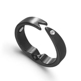 Punk Trendy Magnetic Therapy Weight Loss Ring for Women Men Anti Snoring Rings Power Slimming Burning Fat Health Care Jewelry - ISQ D