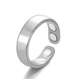 Punk Trendy Magnetic Therapy Weight Loss Ring for Women Men Anti Snoring Rings Power Slimming Burning Fat Health Care Jewelry - ISQ D