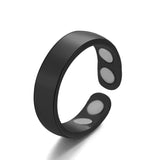 Punk Trendy Magnetic Therapy Weight Loss Ring for Women Men Anti Snoring Rings Power Slimming Burning Fat Health Care Jewelry - ISQ D