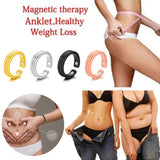 Punk Trendy Magnetic Therapy Weight Loss Ring for Women Men Anti Snoring Rings Power Slimming Burning Fat Health Care Jewelry - ISQ D