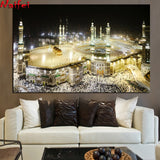 diamond mosaic Mecca Islamic Sacred Landscape Diamond Painting Religious Architecture Muslim Mosque Wall art for Living Room - ISQ D