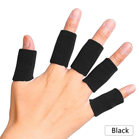 10pcs Stretchy Sports Finger Sleeves Arthritis Support Finger Guard Outdoor Basketball Finger Protection Sports Safety - ISQ D