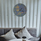 Muslim Pattern Islamic Wall Clock Frameless Borderless Wall Watch Non Ticking 14inch Silent for Office Living Room Decoration - ISQ D