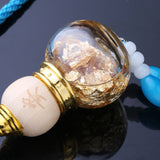 1pcs Glass Bottle with Gold Foil Bottom Double Spike Gourd Car Interior Jewelry Pendant  Decoration Accessories - ISQ D