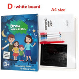 Educational Toy Drawing Board Tablet Graffiti 1pc A4 A3 Led Luminous Magic Raw With Light-fun