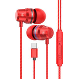 New Type-C Earphone 6mm Dual Dynamic Drivers Wired Control Earphone Laptop Phone Tablet Earbuds with Mic