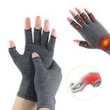 1 Pair  Arthritis Gloves for Premium Arthritic Joint Pain - Relief Hand Gloves Therapy - Open Fingers  Gloves - ISQ