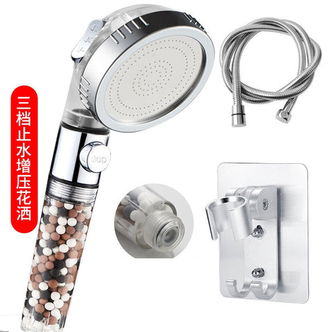 Shower Nozzle Filter Purify Household Shower Nozzle Anion Water-saving Sprinkle Flower Thick Disorderly Three Gears Shower Head - ISQ