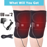 Heating Knee Pads - Knee Brace Support Pads - Thermal Heat Therapy Wrap - Hot Compress Knee Massager for Cramps - Arthritis Pain Relief – ISQ